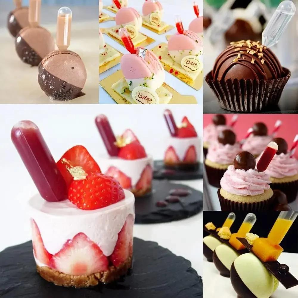 50/200 buc pipete din plastic picurator de transfer cu stoarcere de unică folosință pentru gem lichid picurator cupcake ciocolată căpșuni mini pipete