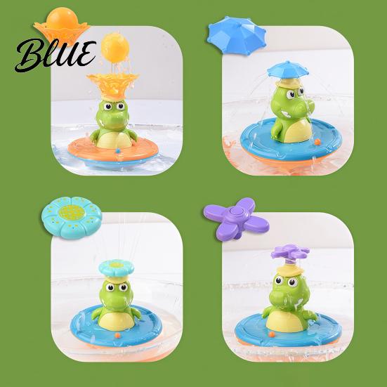 Kids Swimming Pool Accessories Cute Crocodile Bath Toy Light Up Fountain Bathtub Rotating LED Water Spray Toddler Sensory Play Toy for Toddlers