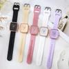 Simple Watch Square Scale Quartz Watch Neutral Middle And High School Student Watch Fashion Trendy Silicone Watch