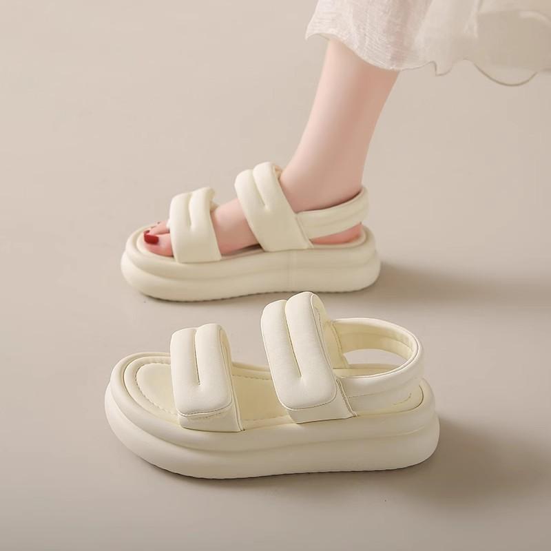 Platform sandals women's new 2025 summer versatile Velcro casual sports Roman beach shoes women