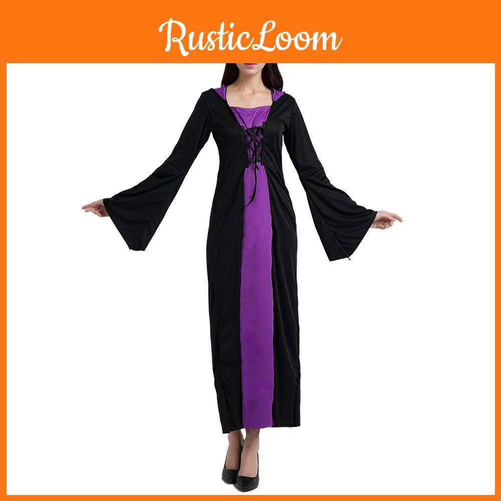 Captivating Gothic Style Witch Costume For Women Ideal For Halloween Celebrations