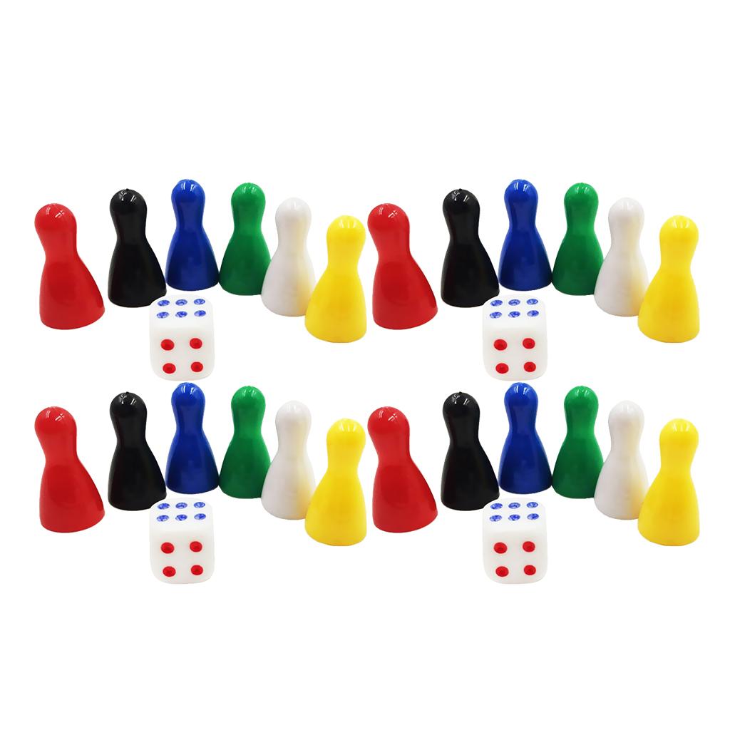 Board Game Chessman Dice Plastic Puzzle Game Pieces Card Game Accessories for Kids Strategy Play