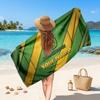John Deere Customized Name Text Beach Towel, Soft Absorbent Towel Beach Pool Travel Personal Gift