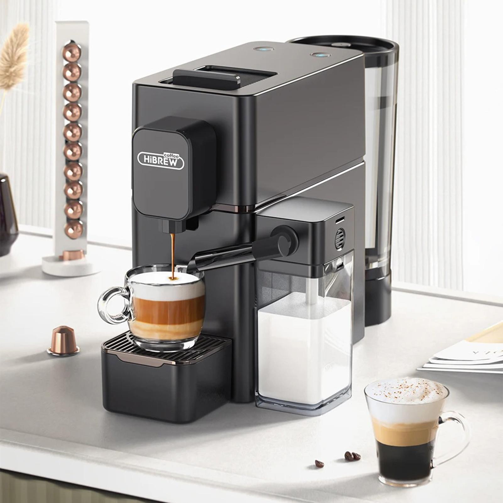 

HiBREW Pod Coffee Maker with Milk Frothing System for NS Capsule 7 Temperature Adjustable 20Bar US plug