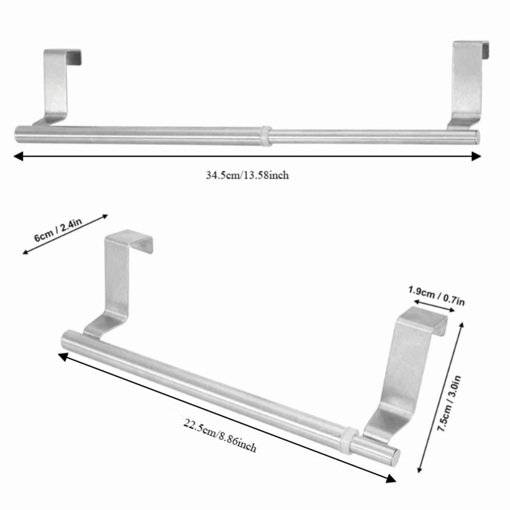 Silver Towel Holder Stainless Steel Towel Bar Practical Towel Rack Home Apartment Single Bar