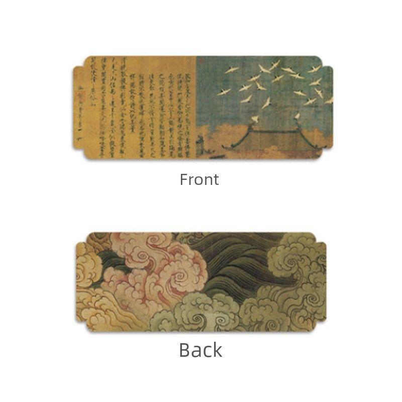 

Qingming Shanghe Map Table Runner Bench Tea Mat Tablecloth Dining Table Waterproof Tea Table Tea Table Fabric Zen Chinese Style Ruihe picture + mountain residence picture 48x18cm