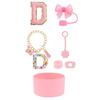7pcs Cup Accessories Set for Stanley 30oz 40oz Tumbler Straw Cover Cap Boot Spill Proof Stopper Letter Keychain Charm Sticker