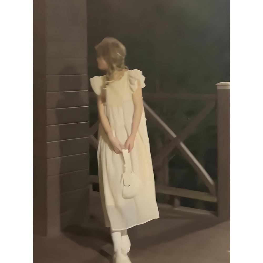 Xiaofei Sleeve Dress Women's Summer New Small Casual Pear-shaped Figure Seaside Vacation Dress