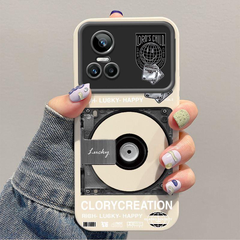 

RealmeGTNeo3 Mobile Phone Case RMX3562 Painted Creative Simple All-inclusive Vinyl CD Record True Me GTneo3