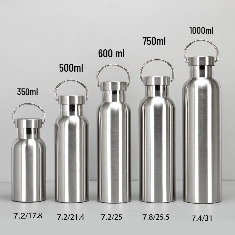 304 American-Style Wide Mouth Insulated Stainless Steel Sports Kettle, Double Wall, Large Capacity for Outdoor Cycling