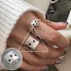 Geometric High-Polish Criss-Cross S925 Silver-Plated Open Ring - Women's Stackable Index Finger Jewelry