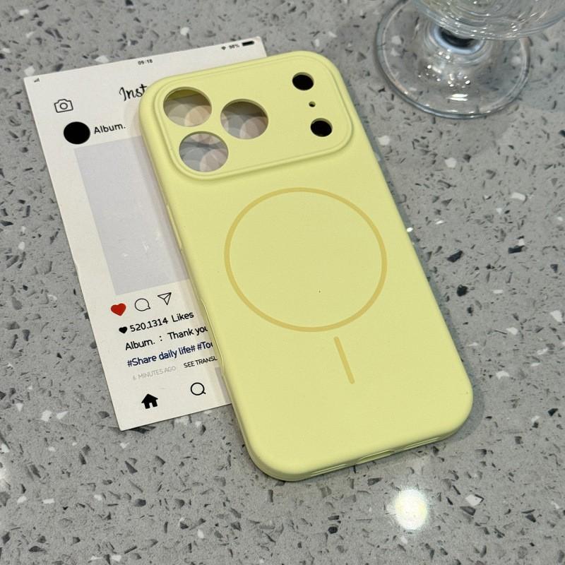 Liquid Silicone Magnetic Phone Case IPhone 17 16 Pro Max Shockproof Protective Cover