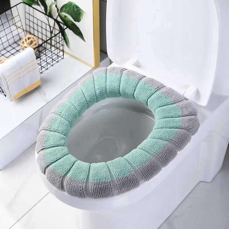Thickened Toilet Mat Antifreeze Toilet Covers Washable Knitted Mat Gentle Animated Toilet Seat Covers Bathroom Products