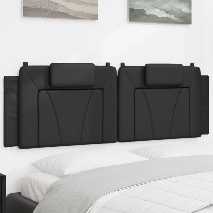 VidaXL Coussin de tête de lit noir 160 cm similicuir 374797