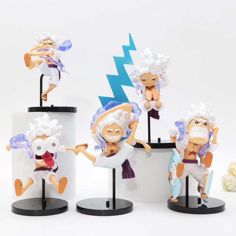 One Piece Monkey D Luffy Action 5 Pcs Figure Table Decoration Boy Gifts Doll