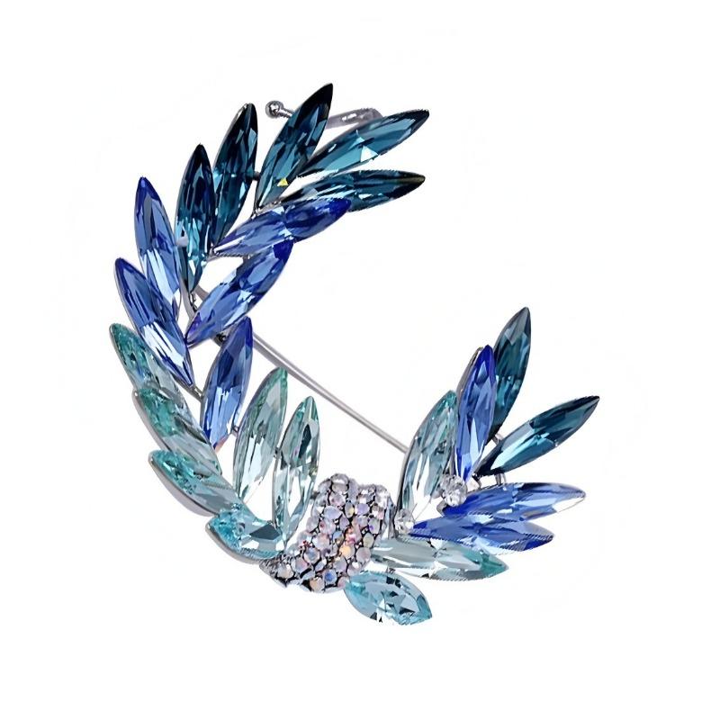 Crystal Wheat Ear Brooch, High-end Women's Delicate Brooch, Retro High-end Style, Suit Coat Accessory Pin