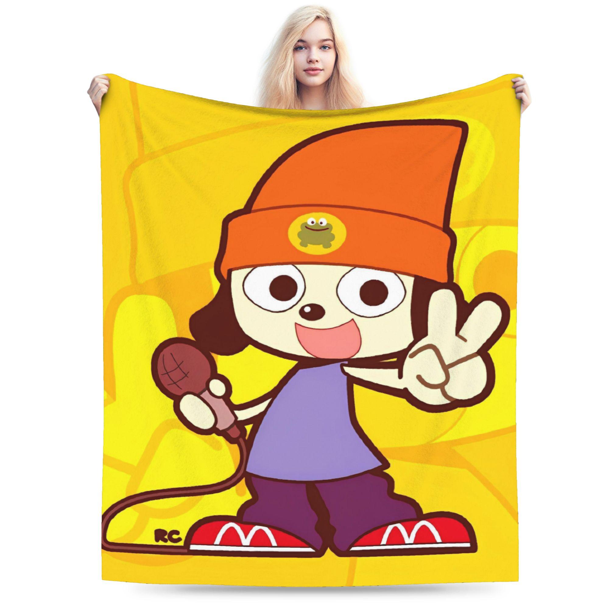 

Parappas The Rappers Flannel Blankets Winter Soft Throw Blanket for Girls Boys Street Trend Bedspread Sofa Bed Cover 75x90cm
