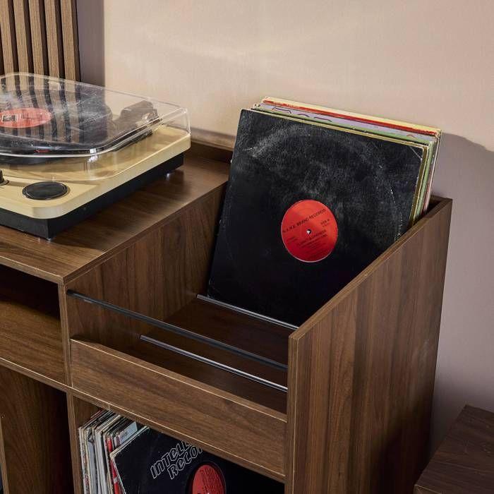 Móvel vinil vintage decoração madeira 100cm NEPAL