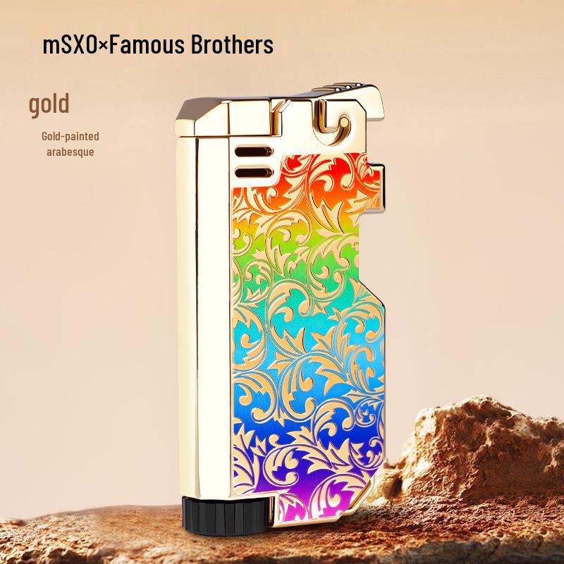 Creative Retro Flint God of Wealth Lighter with Color Print