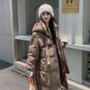 Thickened down cotton jacket women's long knee-length Korean version loose cotton jacket bread jacket winter new padded jacket jacket