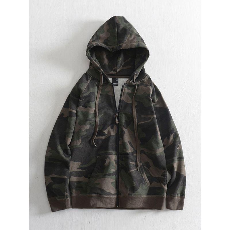 Cut Label Cattle Goods Fried Street Camouflage Hooded Coat Sweatshirt