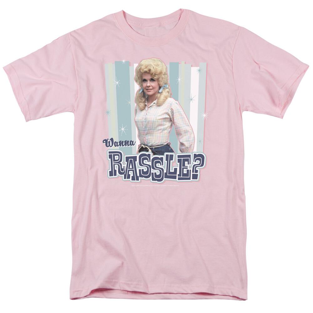 The Beverly Hillbillies Wanna Rassle T Shirt Mens Licensed Classic TV Light Pink L