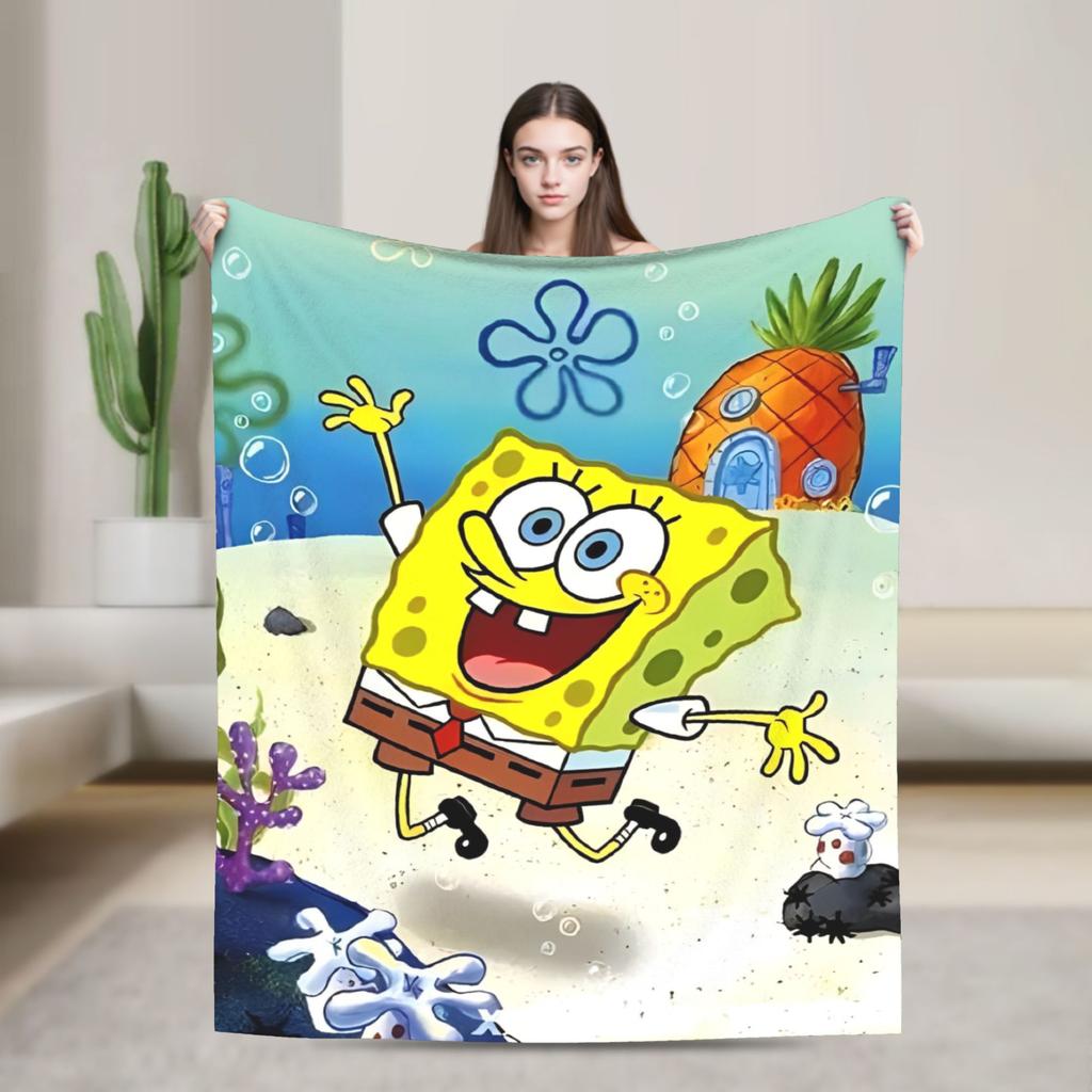 Patrick Star Blankets SpongeBob SquarePants Fuzzy Funny Warm Throw Blanket for Home Restaurant Spring/Autumn
