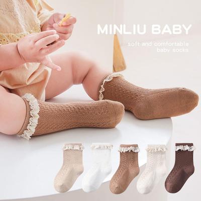 Baby Lace Princess Socks - Soft, Breathable Cotton for Autumn/Winter