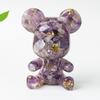 Crystal Resin Bear Car Air Vent Decor With Water Crystal And Crown For Gift Giving