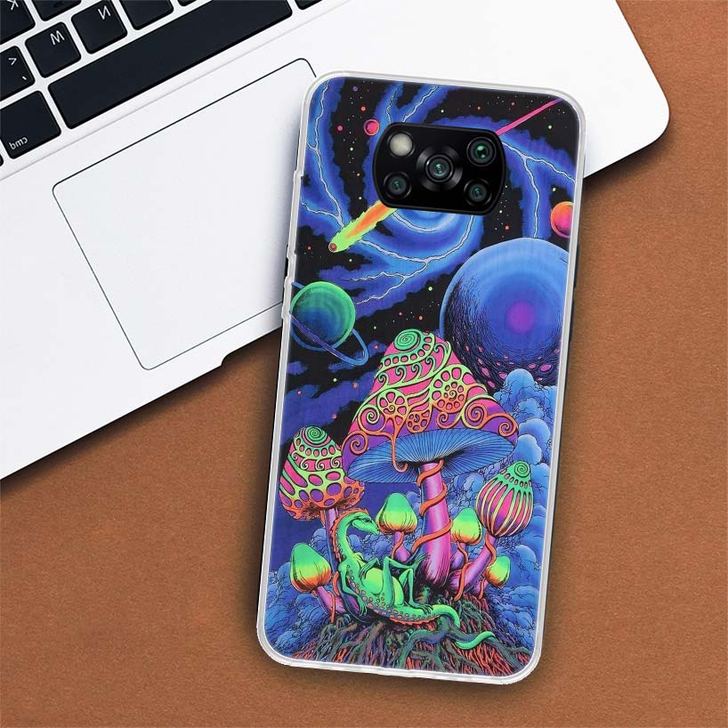 

Чехол для телефона Weird Mushroom Psychedelic для Xiaomi Poco X3 GT X5 X4 NFC M4 Pro M3 M2 F3 F2 F1 Mi Note 10 A3 A2 Lite A1 CC9E Fundas Xiaomi Poco M5