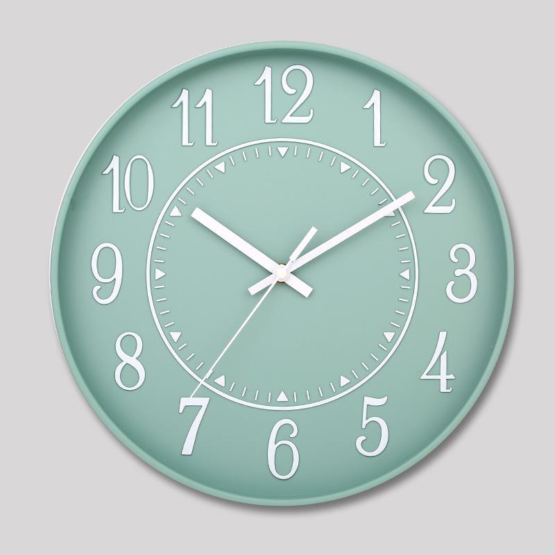 12 Inch 30CM Silent Wall Clock, Creative and Fashionable, Three-dimensional Digital Minimalist Clock for Home Living Room