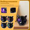 Escultura de Lujo de Piedra de Gatos Negros, Elegante Decoración para el Hogar y Pieza de Arte Lista para Regalo, Regalos Para Amantes de los Gatos Mujeres Hombres
