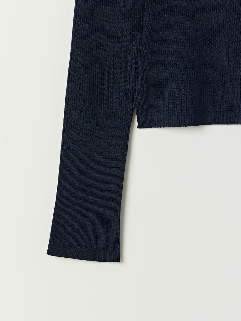 Antome Essential Fluid Turtleneck (Midnight Navy)