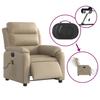 Electric Massage Recliner Cappuccino Brown Faux Leather