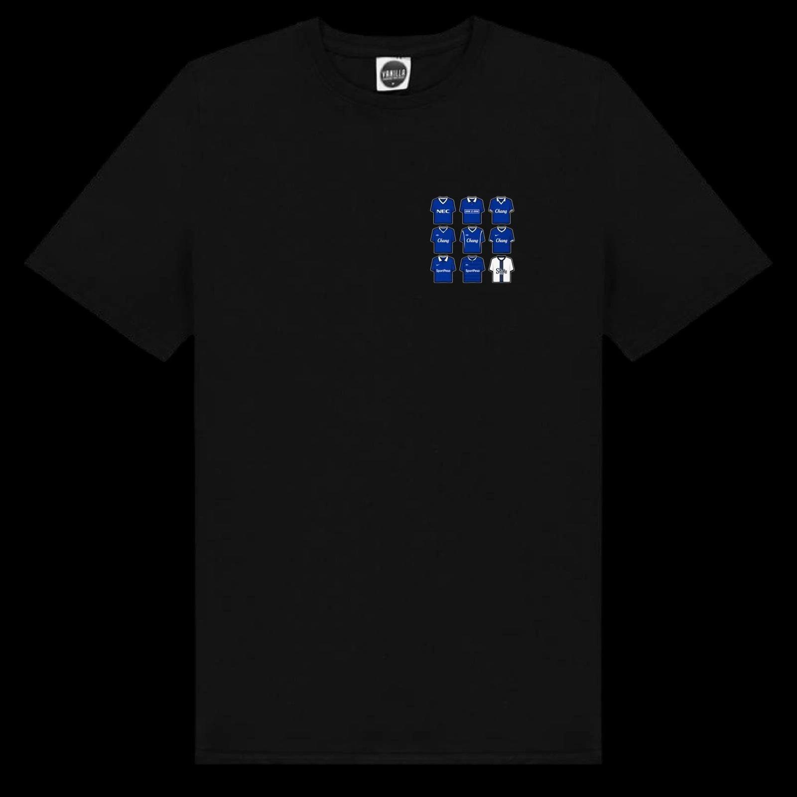 Everton FC T-Shirt Old Shirts Style Logo Shirt EFC Birthday Xmas Gift XL