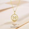 Versatile Zodiac Rabbit Necklace: S925 Sterling Silver with White Mother-of-Pearl Pendant