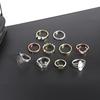 Exclusive For Fashion Elephant Turquoise Diamond Multi-Color 10-Piece Ring Women