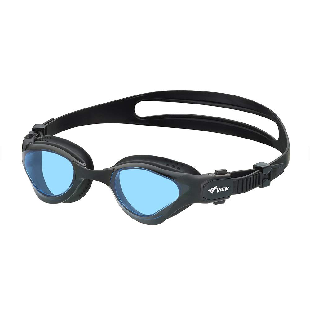 Swimming Goggles DELFINA Made in Japan Outdoor Triathlon Racing Goggles with Cushion Fina Approved Model with SWIPE Function V2000SA BLBK [View]