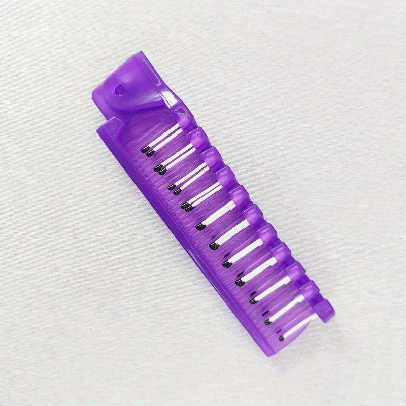 

1PC 2 в 1 Портативний складаний гребінець для волосся Масажна гребінець для волосся Антистатичні перукарські інструменти для жінок Професійний інструмент для укладання волосся фіолетовий