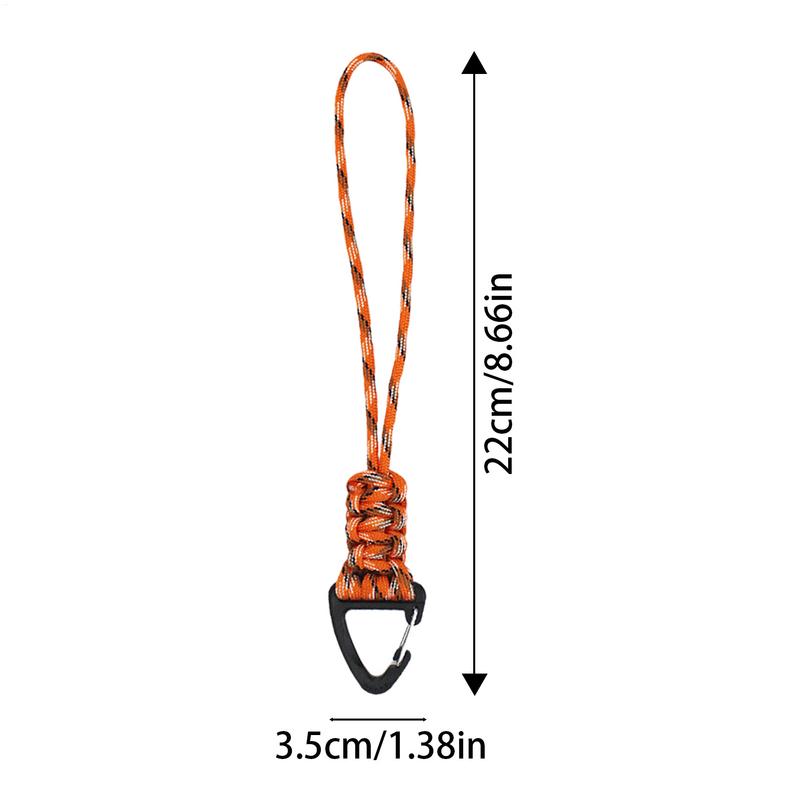 Paracord Lanyard For Keys Paracord Carabiner Keychain Quick Release Triangle Buckle Lock Clip Hook Strap Clasp For Outdoor
