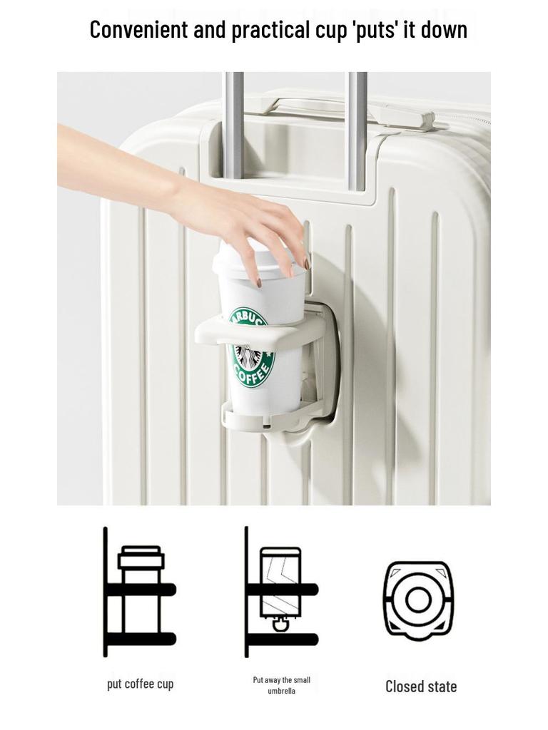 Durable Large Capacity Trolley Suitcase with Combination Lock and Universal Wheels