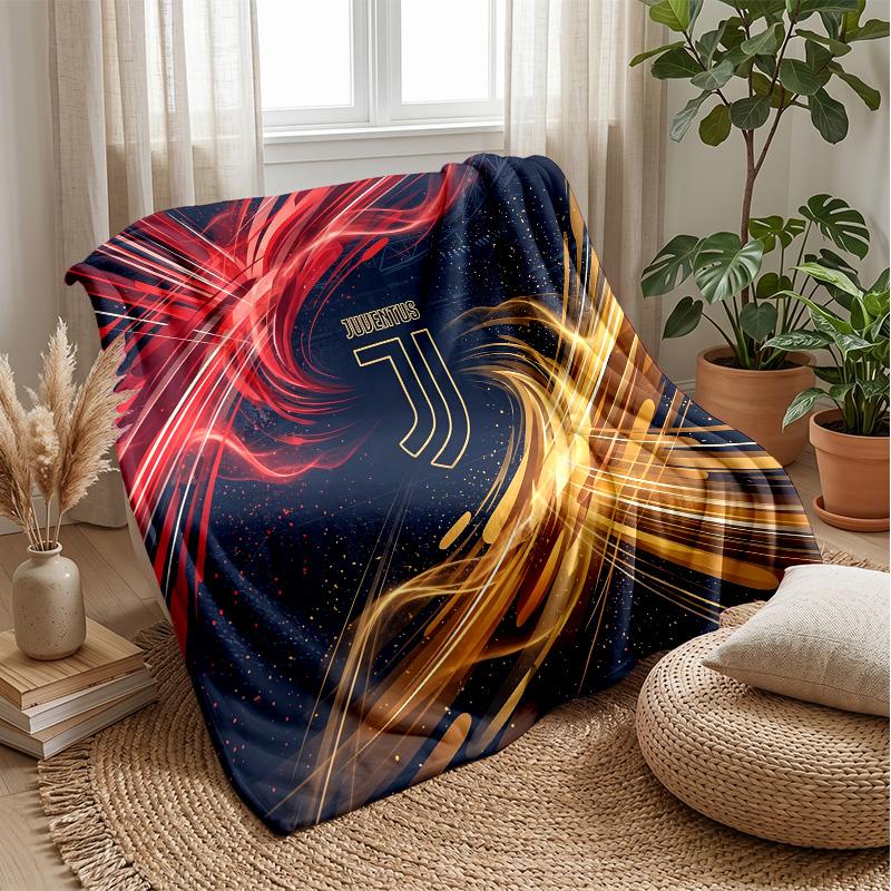 Coperta a tema Juventus FC Morbida coperta in flanella Coperta morbida tipo plaid Coperta accogliente per divano e letto per arredamento domestico