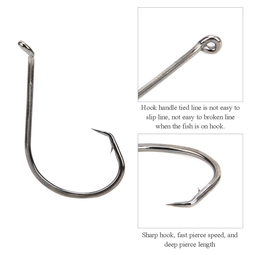 100PCS with Sharp Barb Circle Hooks 8/0# Fishing Hooks Durable Octopus Circle Hooks  Catfish Bass
