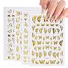 Gold 3D Self-Adhesive Full Cover Nail Stickers for Kids - Wearable Manicure Decals
