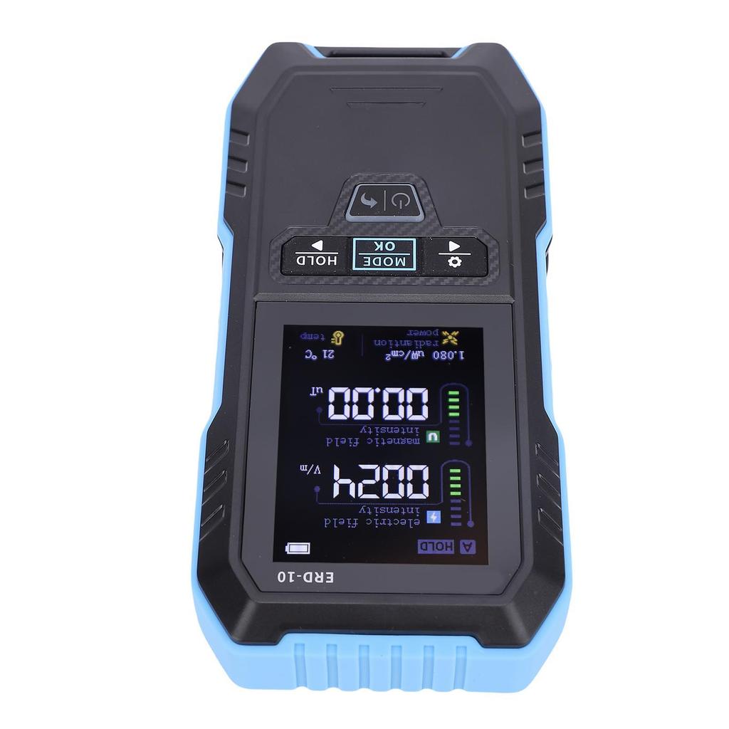 Electromagnetic Field Meter 4 in 1 Electric Magnetic Field Radio Frequency Temperature Detector EF MF RF Meter with