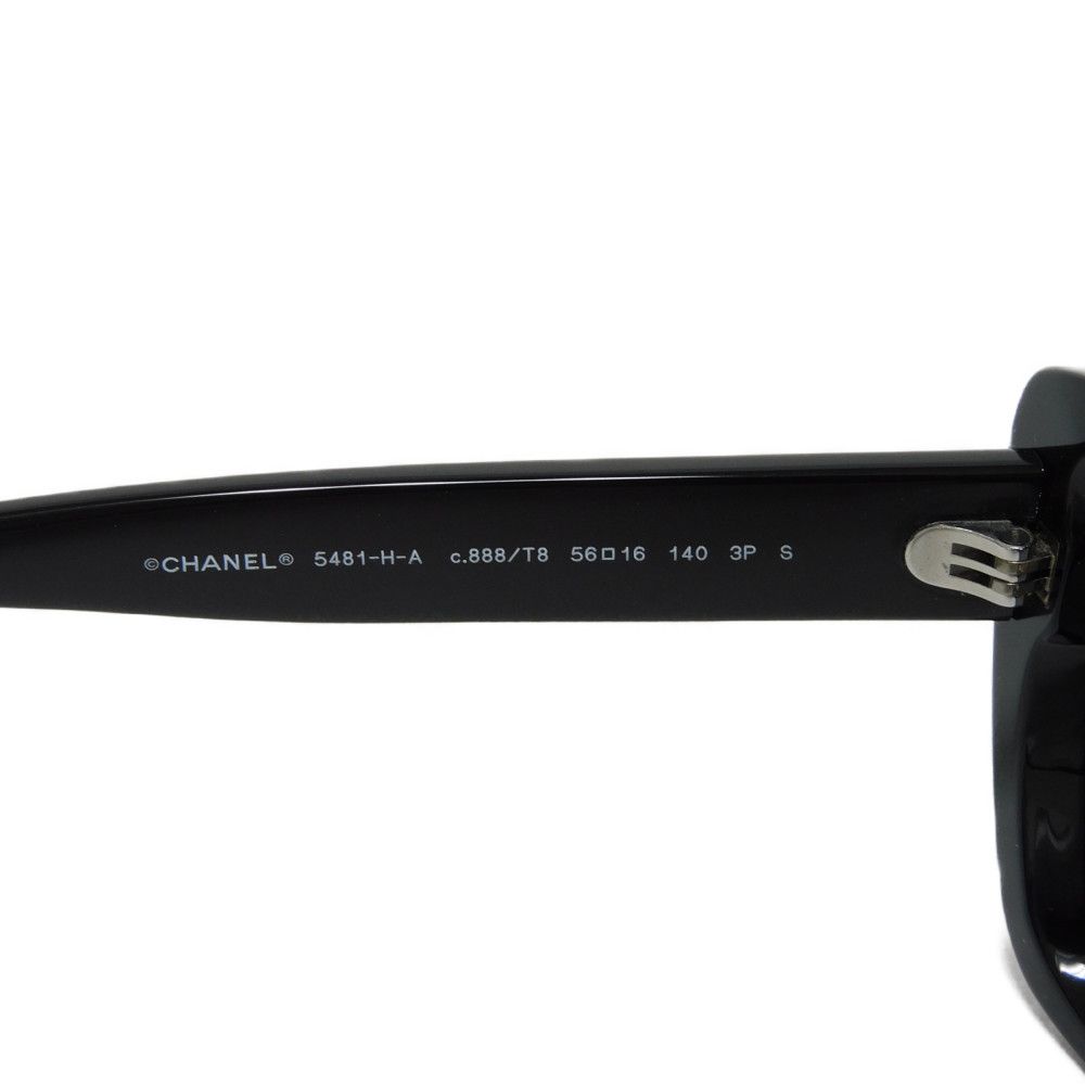 Used 10097 Cat Eye Shape Eyewear 5481-HA c.888/T8 7968 Black Faux Pearl COCO Mark Acetate Black Women's from Japan