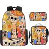 Dandy'S World Student School Bag Dandy'S World Cartoon Cute Backpack Three-Piece Set Satchel Bag Pencil Case