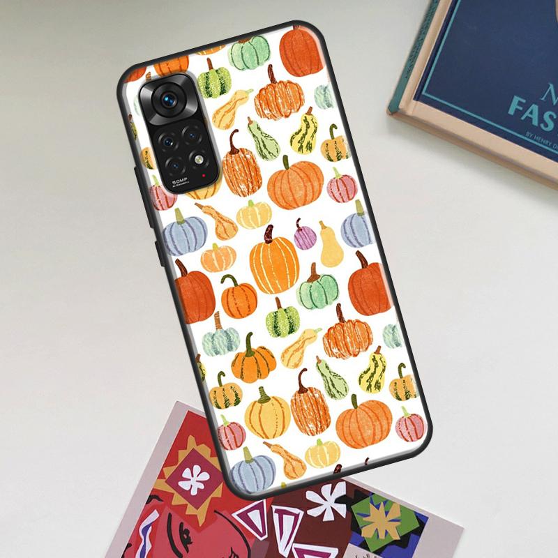 Autumn Pumpkins Case For Xiaomi Redmi Note 12 Pro Plus 8 9 10 11 Pro 8T 9S 10S 11S 12S 9C 10A 10C 12C Cover