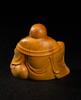 Wooden Carving High Quality Boxwood Wood Feng Money Luck Amulet Height Hotei, Carving, Shui, (Size 8cm)