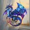 1 piece of charming blue dragon acrylic window hanging decoration, suitable for home, office, outdoor decoration, garden